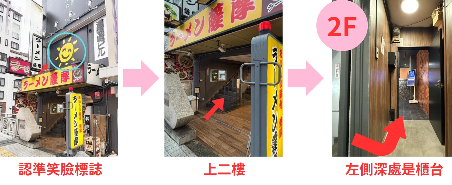BLENDA 難波店面接待路線指引圖