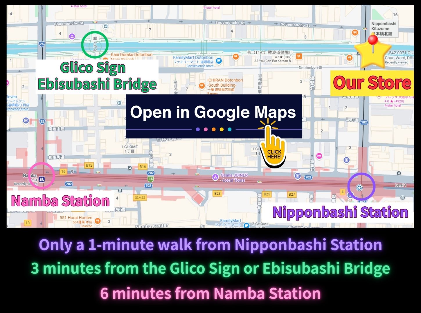 BLENDA Namba Osaka Location Map